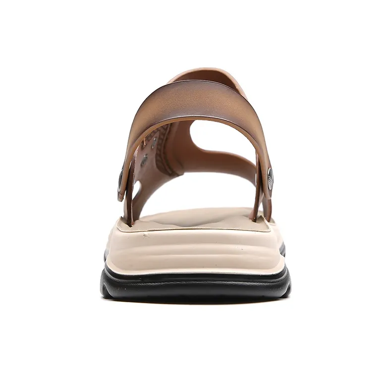 PAMATE Beach Sandals Men Brown/Gray-2