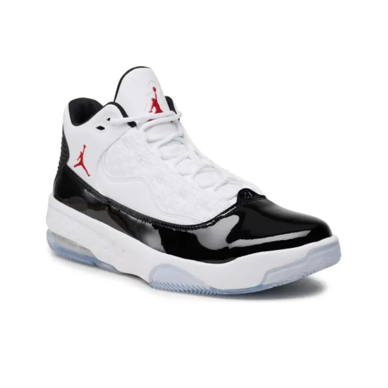 Jordan Max Aura 2 White Black Gym Red-2