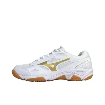 Mizuno Cyclone Speed 1 CN Anti Slip And Wear Resistant Breathable Low Top Training Shoes Unisex White Gold