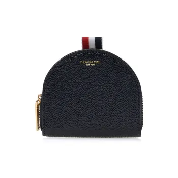THOM BROWNE· Calfskin Wallet Coin Purse Trumpets Women's Black