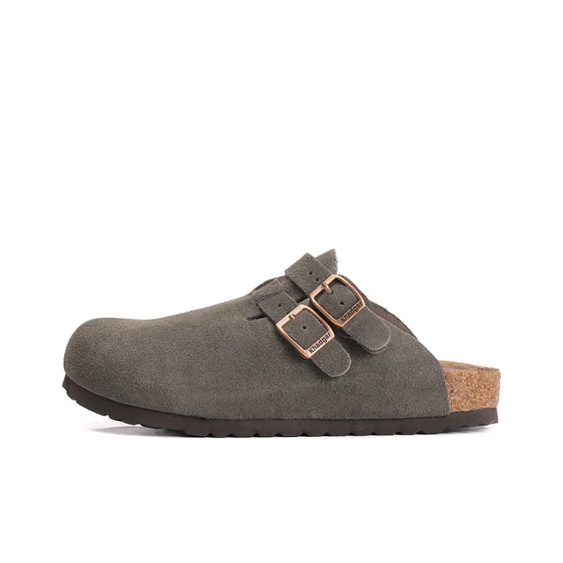 Khadgar Mules Slip on Shoes With Partial Coverage, Reversible, Birkenstock, Cork Soft Sole Closed Toe Slippers Unisex-22