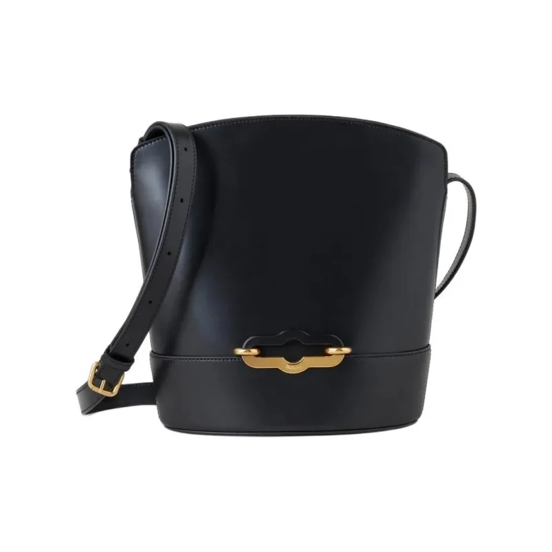 Mulberry Calfskin Bucket Bag, Shoulder Bag, Crossbody Bag Women's Black-0