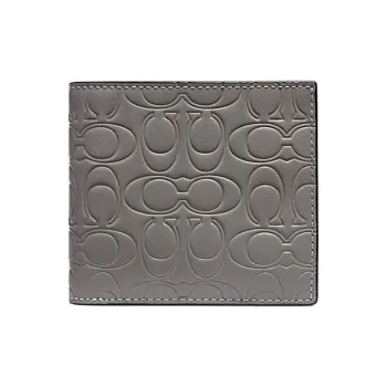 COACH Billfold Wallet Calfskin Wallet Men's Heather Gray