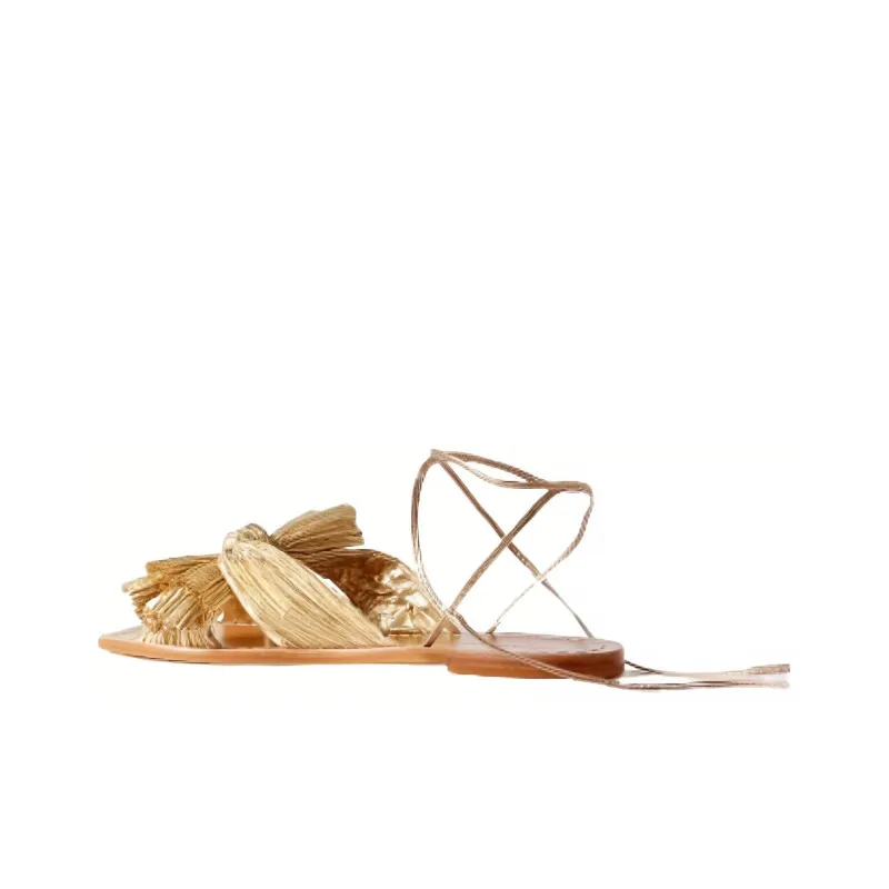 Loeffler Randall Strap Sandals Women's Gold-2