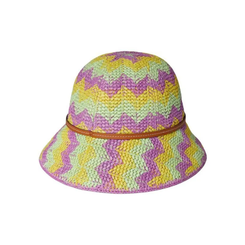 GUCCI Chevron Straw Effect Cloche-2