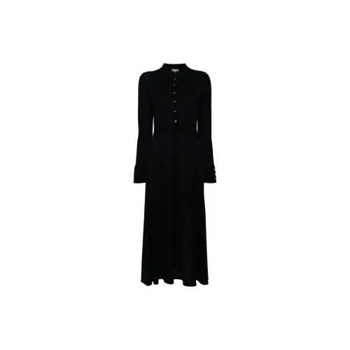 N.Peal Polo-collar Belted Dress