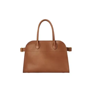 THE ROW Soft Margau Natural Grained Saddle Leather One Shoulder Handbags Regular Women's Brown