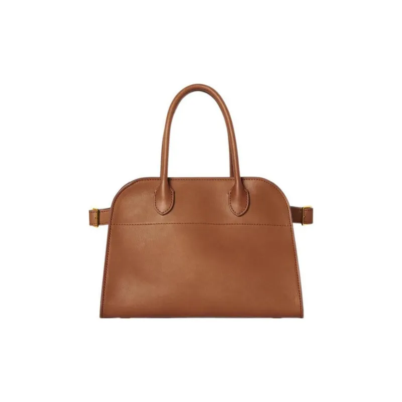THE ROW Soft Margau Natural Grained Saddle Leather One Shoulder Handbags Regular Women's Brown-0