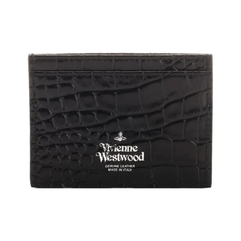 Vivienne Westwood Cow Leather Card Holder Women's Black-2