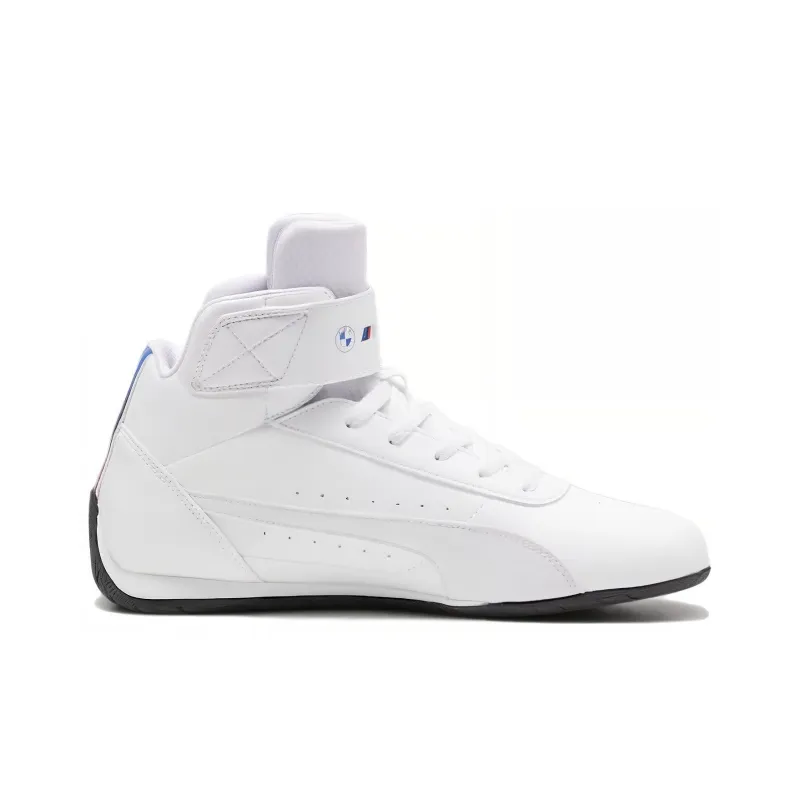 PUMA BMW M Motorsport Neo Cat Durable Breathable High-Top Training Shoes Men's White-1