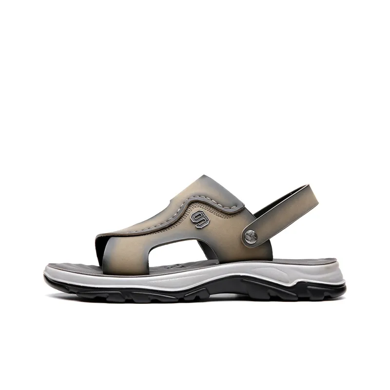 PAMATE Beach Sandals Men Brown/Gray-9