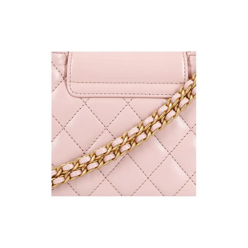 CHANEL Calfskin Crossbody One Shoulder Handbag Mini Women's Light Pink-5