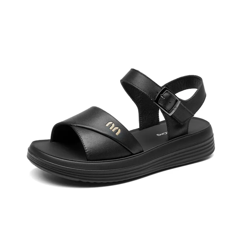 Spider King Beach Sandals Women's Black-1