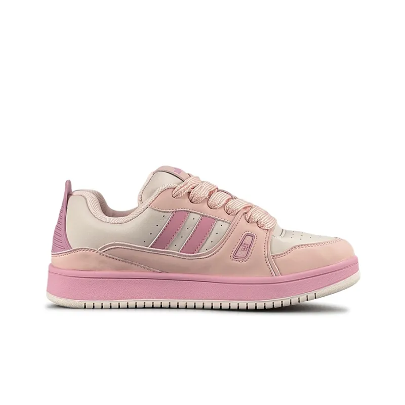 ZUIBANG Puffy Shoes Anti Slip Wear Resistant Low Top Skateboard Shoes Women's Cherry Blossom Pink-1