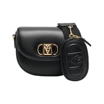 MCM Mode Travia Sheepskin Crescent Bag, Combo Bag, Crossbody Bag, Shoulder Bag Mini Women's Black