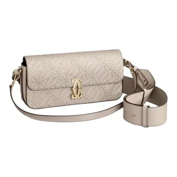 CARTIER C De Cartier Collection Calfskin Shoulder Bag Crossbody Bag Women's Beige