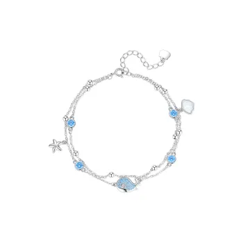 YINCHIE S925 Silver Anklets Women's