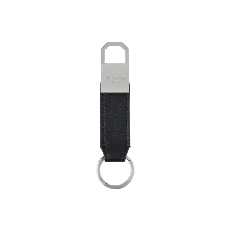 Mulberry Eggstone Grain Leather Key Ring Pouch Merch Women's Black-0