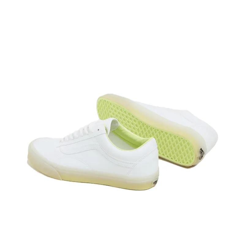 Vans Old Skool Cushioning Wear-Resistant Low-Top Skateboard Shoes Unisex White Green-3