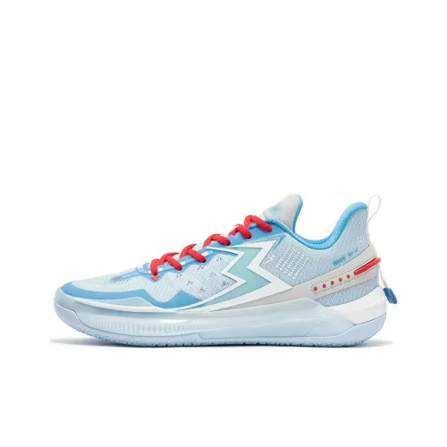 361° BIG3 5.0 Quick Basketball Shoes Unisex Low-Top Glacier Blue/Virtual Red