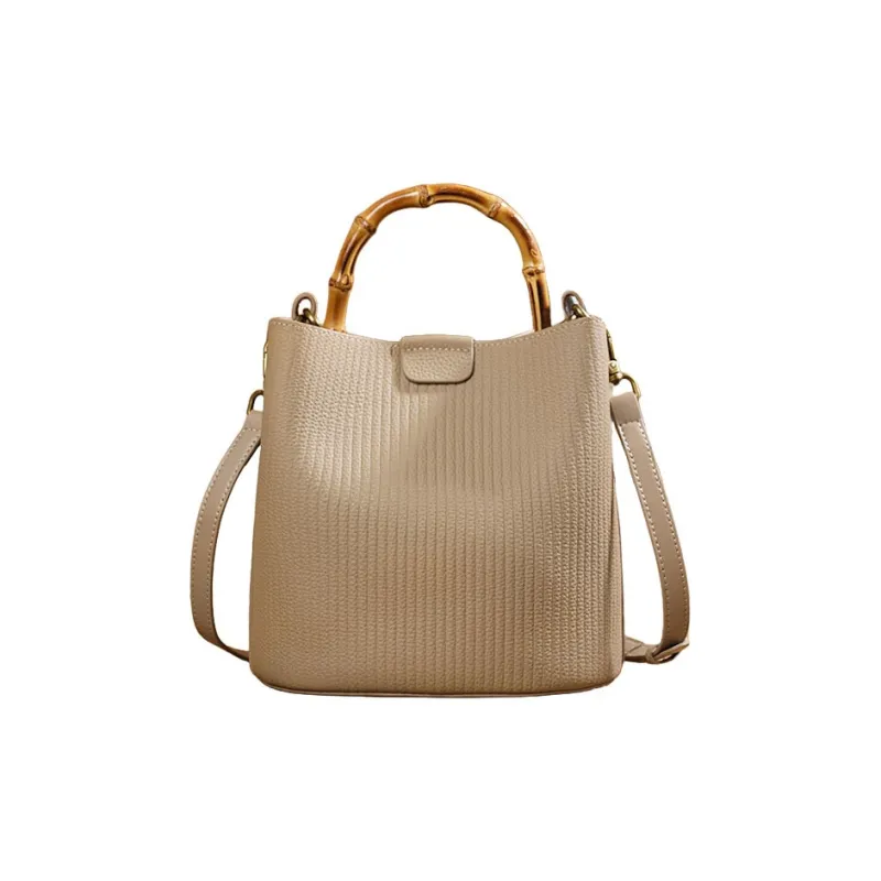 H YXIANG Cow Leather Shoulder Bag Regular Women's Brown/Gray/Black-7