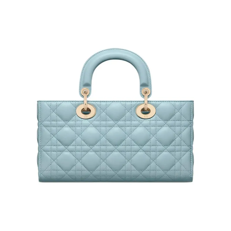 DIOR Lady D JOY Sheepskin Shoulder Bag, Crossbody Bag, Handbag Medium Size Women's Space Blue-4