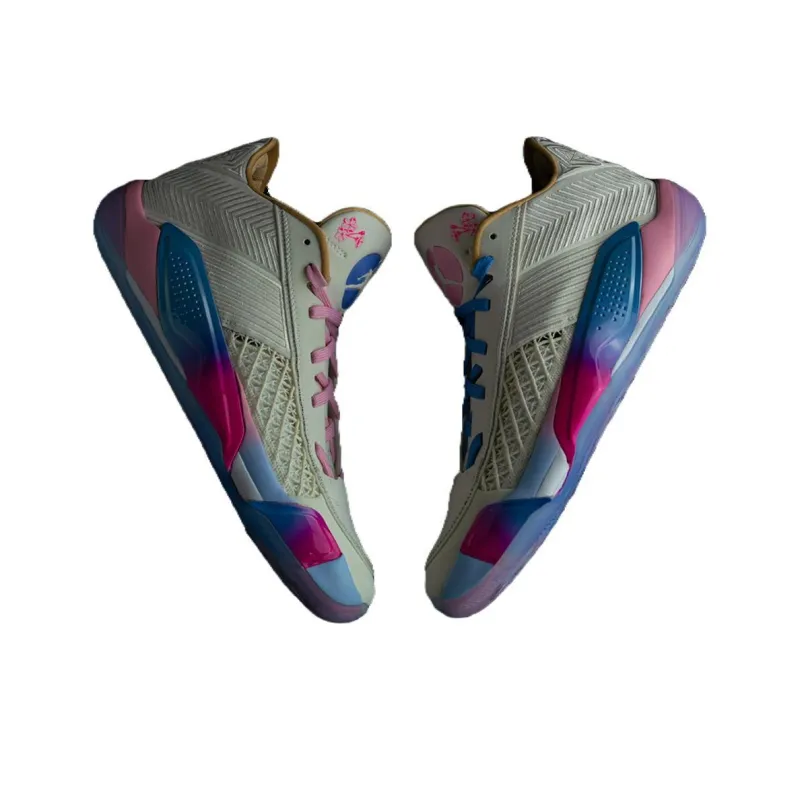 Jordan Air Jordan 38 Low 'Cherry Blossom' Pe Slip-Resistant Low-Top Basketball Shoes Women's Pink Blue-3