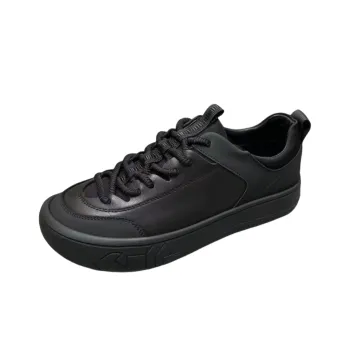 Mo Xu Men's Casual Shoes Men Low Top Black