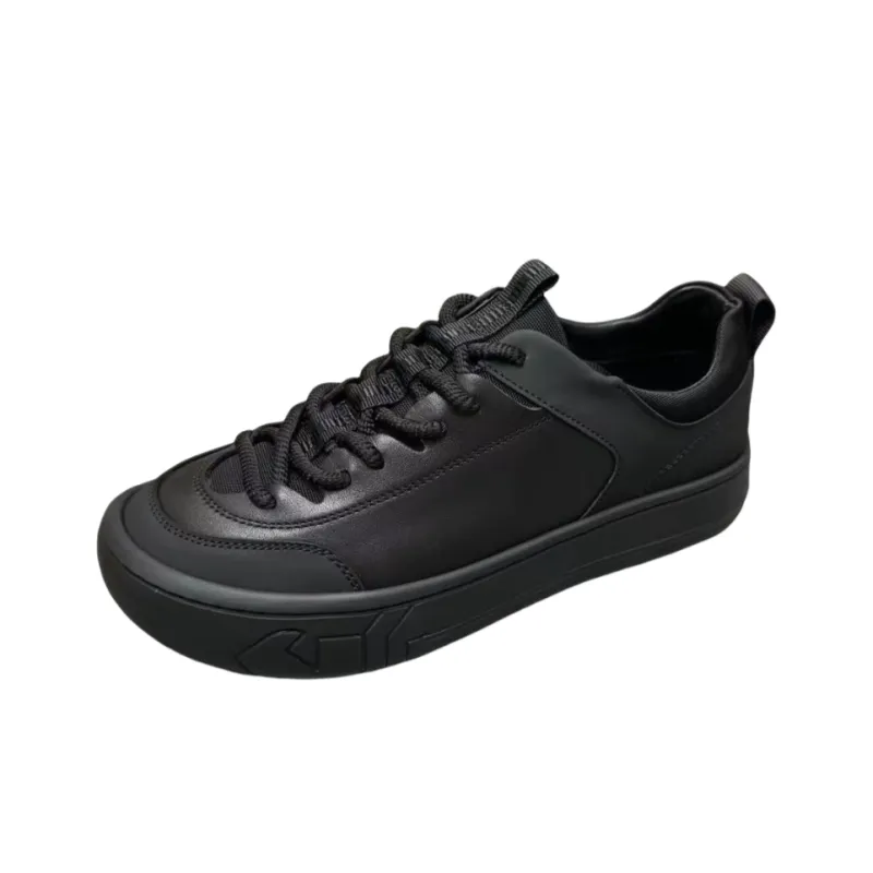 Mo Xu Men's Casual Shoes Men Low Top Black-0