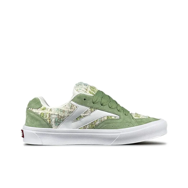 VFDF Chanel Inspired Puffy Shoes Wear Resistant Slip Resistant Low Top Skateboard Shoes Women's Matcha Green-1