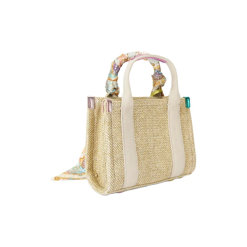 Kurt Geiger London Woven Fabric Shoulder Bag Crossbody Bag Handbag Extra Small Women's Beige-2