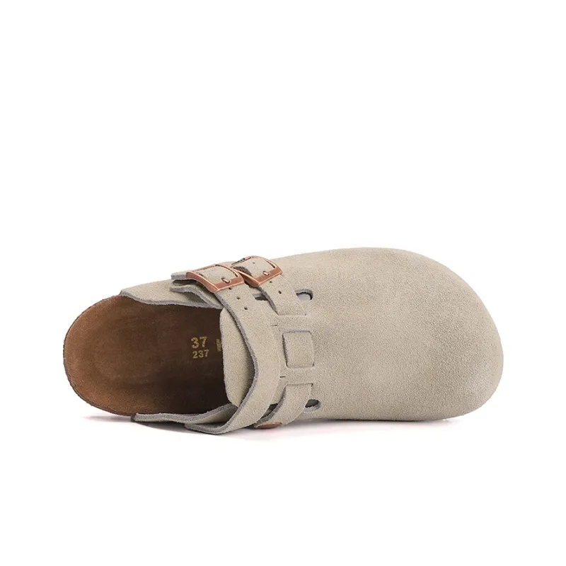 Khadgar Mules Slip on Shoes With Partial Coverage, Reversible, Birkenstock, Cork Soft Sole Closed Toe Slippers Unisex-18