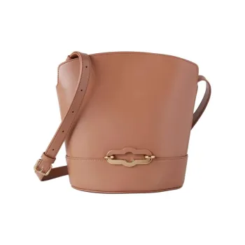 Mulberry Calfskin Bucket Bags Shoulder Bag Crossbody Bag Women's Ferret Brown