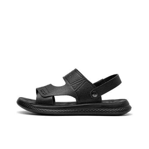 Spider King Beach Sandals Men Black