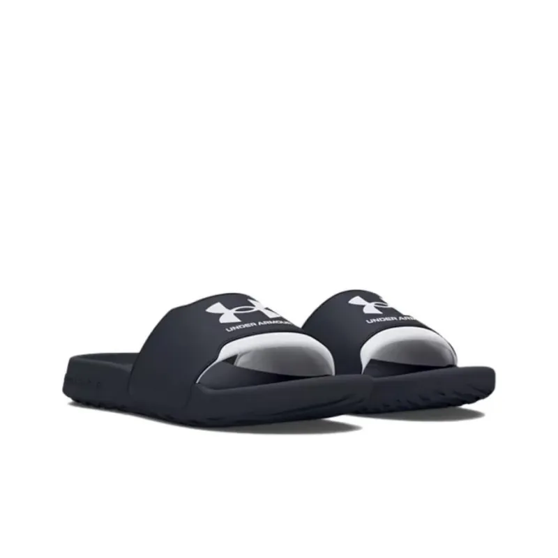 Under Armour Ignite Series Slip Resistant Abrasion Resistant Slide Slippers Men's Black White-2