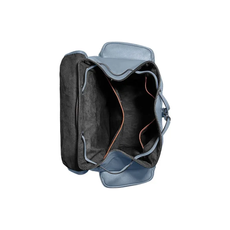 COACH Hitch Calfskin Backpack Large Size Men's Gray Blue-2