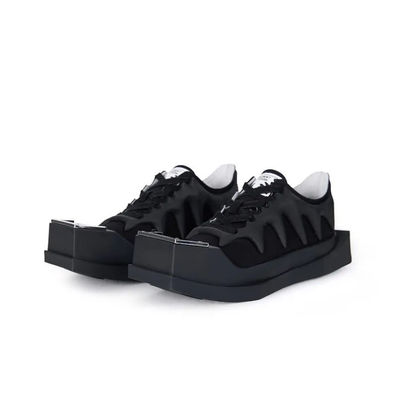 ANCIENT FOSSIL Anti Slip And Wear Resistant Height Increasing Stylish Skateboarding Shoes Unisex Black-2