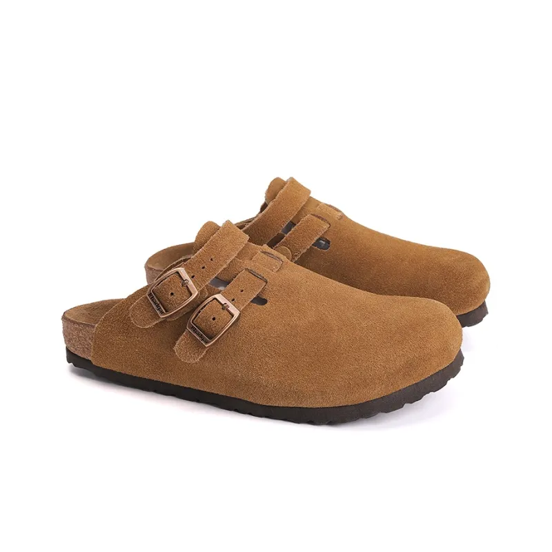 Khadgar Mules Slip on Shoes With Partial Coverage, Reversible, Birkenstock, Cork Soft Sole Closed Toe Slippers Unisex-8