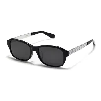 Fakeme Beta Titanium Plate Irregular Shape Sunglasses Women's Silver