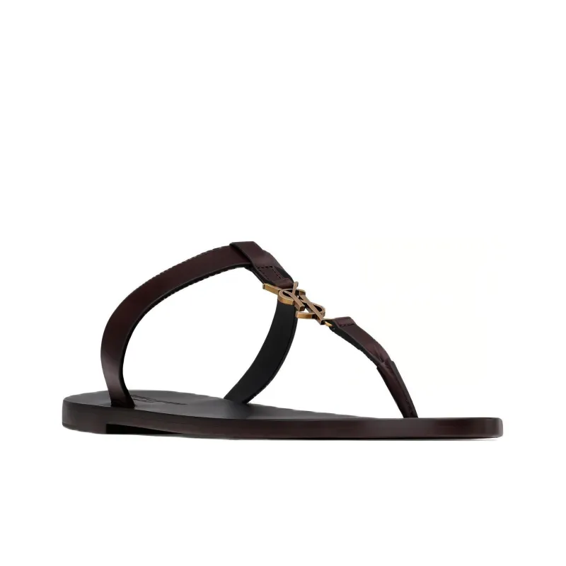 SAINT LAURENT Cassandre Logo Plaque Slides-2