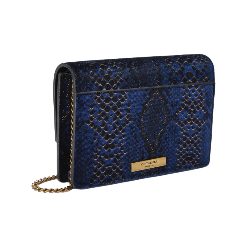 Kurt Geiger London Velvet Shoulder Bag Crossbody Bag Extra Mini Women's Marine Blue-2