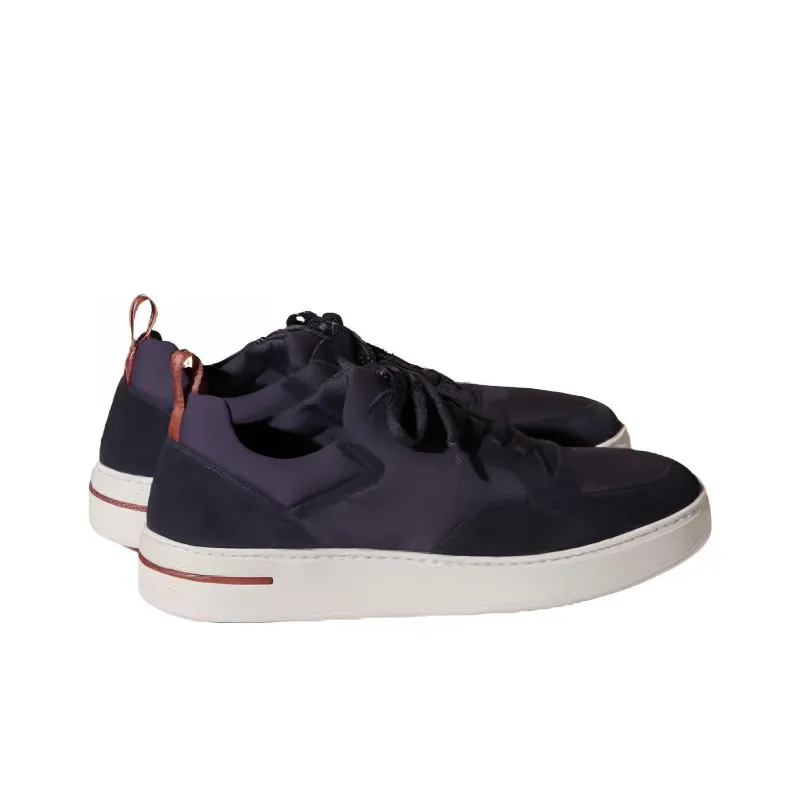 Loro Piana Newport Low Top Skateboard Shoes Men's Marine Blue-3