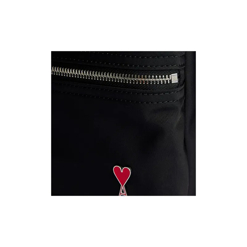 AMIPARIS Nylon Shoulder Bag, Crossbody Bag Regular Men's Black-3