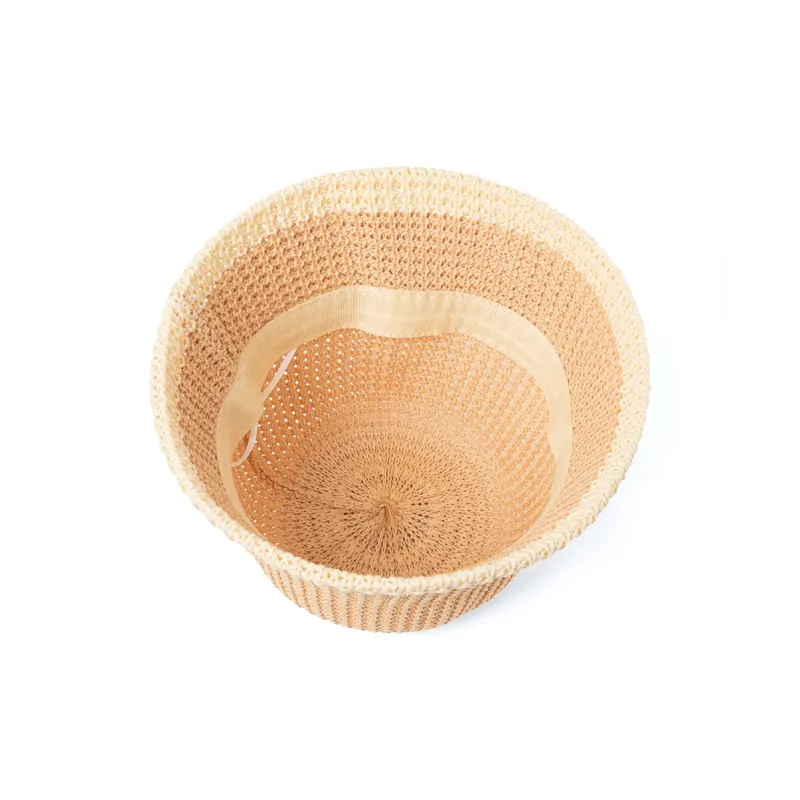 BAIJUAN Straw Woven Polyester Bucket Hats Unisex-2