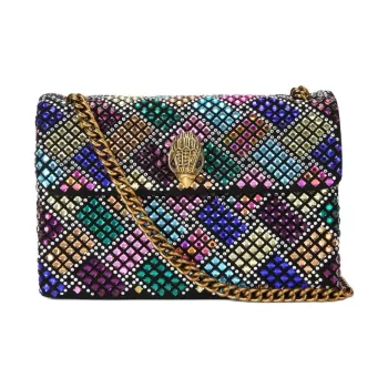 Kurt Geiger London Crystal Fabric Shoulder Bag Crossbody Bag Medium Size Women's Multicolor
