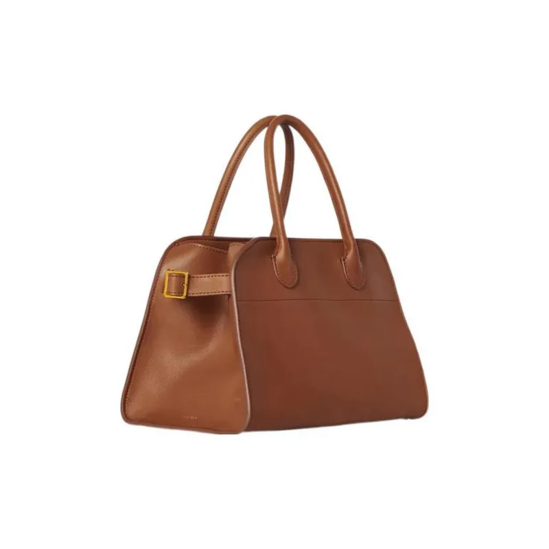 THE ROW Soft Margau Natural Grained Saddle Leather One Shoulder Handbags Regular Women's Brown-2