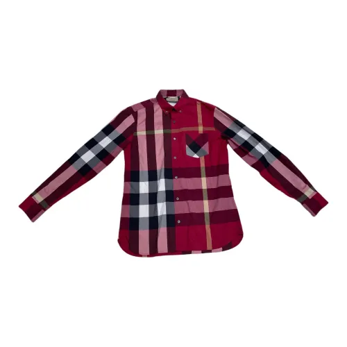 Burberry Shirts Men Red