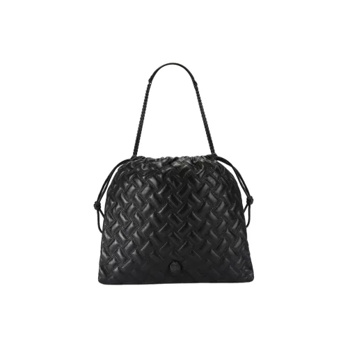 Kurt Geiger London Lambskin Bucket Bag Handbag Shoulder Bag Women's Black