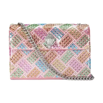 Kurt Geiger London Crystal Fabric Shoulder Bag Crossbody Bag Medium Size Women's Bronze