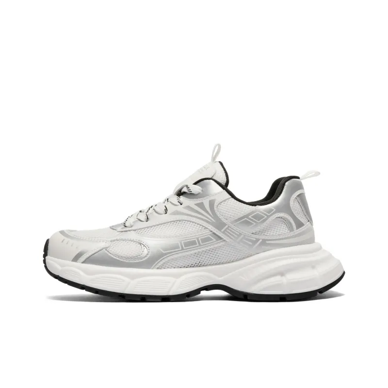 BELLE Abrasion-Resistant Slip-Resistant Low-Top Chunky Sneakers Men's Gray Black White-11